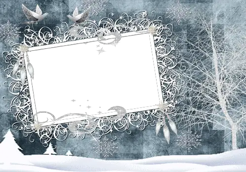 Photo frame - Beauty of winter forest