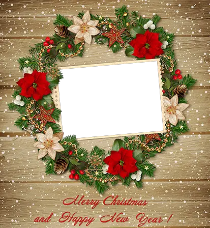 Photo frame - Vintage Christmas wreath