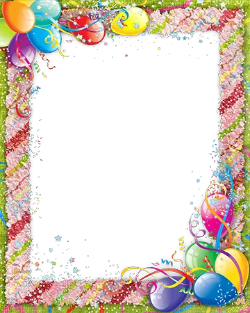 Photo frame - Photo frame with colored confetti on Birthday