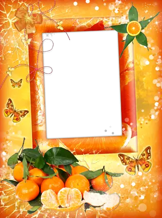 Photo frame - Mandarine happiness