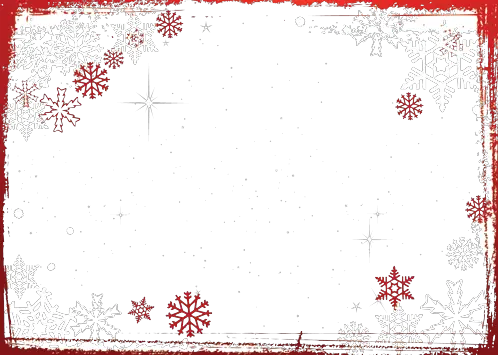 Photo frame - Red snowflakes