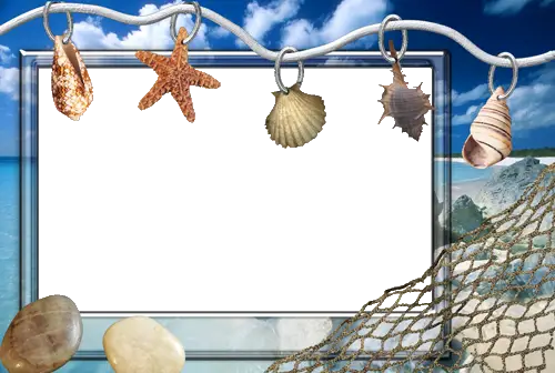 Photo frame - Beatiful sea shells