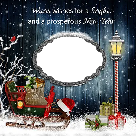 Photo frame - Warm wishes for a New Year