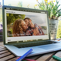 Photo effect - Top story on the news website