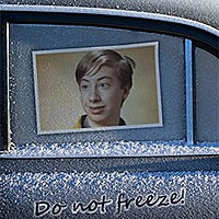 Efekt - Frozen car window