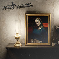 Effect - Halloween. Frames with candles