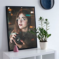Effet photo - Photo frame on the white wall