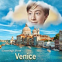 Efeito de foto - Postcard. Greetings from Venice