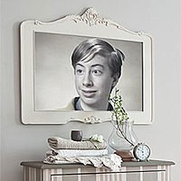 Efektu - White wooden photo frame