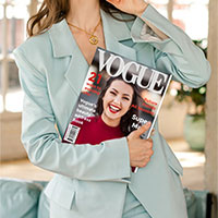 Effect - Woman holding Vogue magazine