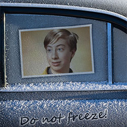 Foto efecto - Ventana de coche congelada