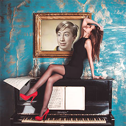 Foto efecto - Señora en el piano