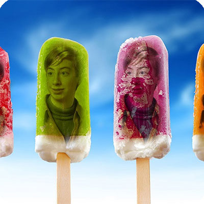 Photo effect - Bright colors of ice cream