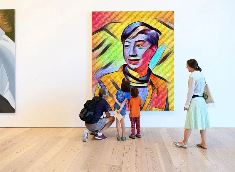 Effect - Kinderen in de galerij van de kunst
