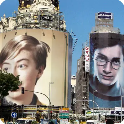 Foto efecto - Vecino por anuncios con Harry Potter