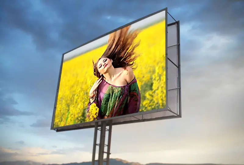 Effect - On the billboard against the evening sky