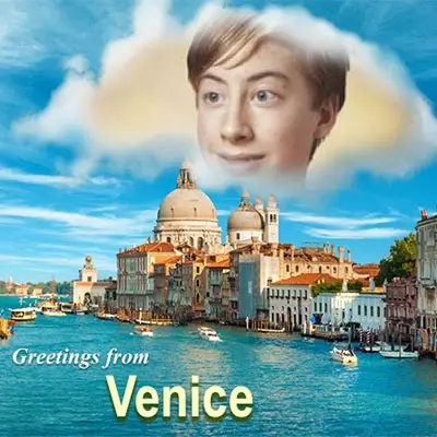 Effet photo - Carte postale. Salutations de Venise