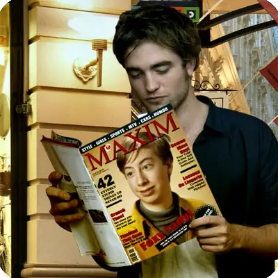 Effet photo - Robert Pattinson lit le magazine