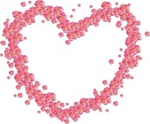 Photo frame - Heart of Red Flowers