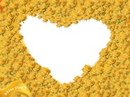 Photo frame - Heart of Yellow Roses