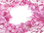 Photo frame - Hole In Pink Flowers