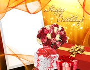 Photo frame - Birthday Flowers