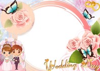 Photo frame - Wedding Day with Butterflies