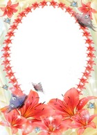 Photo frame - Red Lilies