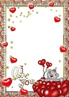 Cornici fotografiche - Tatty Teddy Bear Valentine's Card