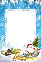 Molduras para fotos - Santa Claus Hurries to Holiday