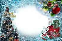 Molduras para fotos - Gifts and Surprises Under Christmas Fir-Tree