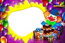 Photo frame - Happy Birthday with Baloons