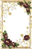 Photo frame - Gold and Roses