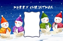 Photo frame - Snowmen Merry Christmas