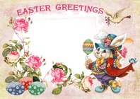 Photo frame - Vintage Easter Greetings Card