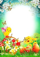 Photo frame - Bright Easter Card