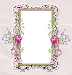 Tenderly decorated frame