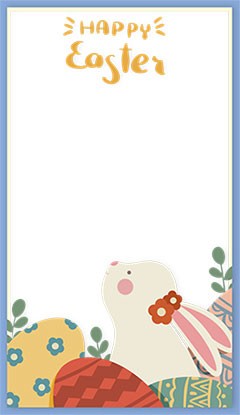 Happy Easter illustration photo frame
