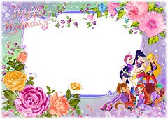 Happy Birthday with fairies from Winx club