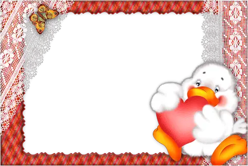 Photo frames. Cute duckling