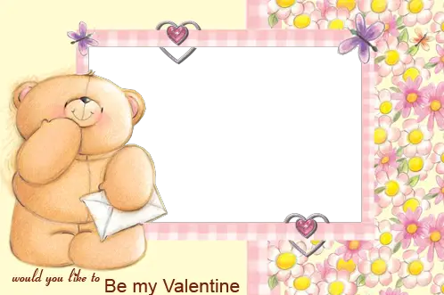 Photo frame - Valentine's Day. Teddy Bear