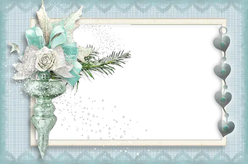 Photo frames. Turquoise winter