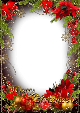 Photo frames. Gold shine of Christmas holiday