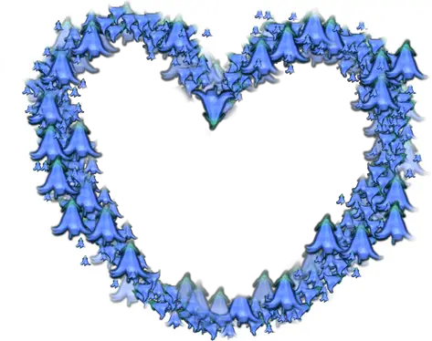 Фоторамка - Сердце из голубых звоночков