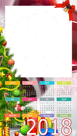 Photo frame - Calendar 2018. Christmas is coming