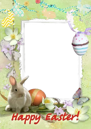 Foto rámeček - Hezký velikonoční zajíček