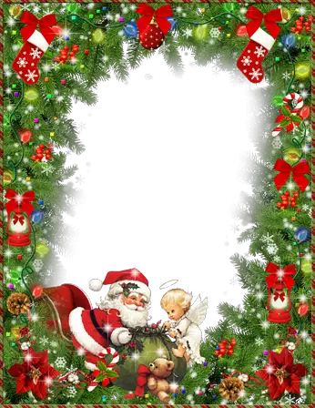 Cadre photo - Arbre de Noël décoré