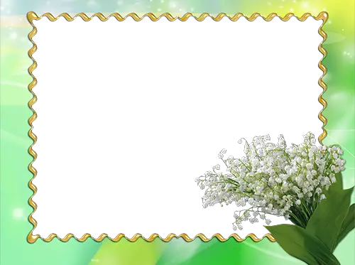Photo frame - Flower photo frame with snowdrops