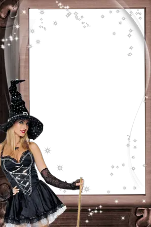 Molduras para fotos - Halloween bruxa
