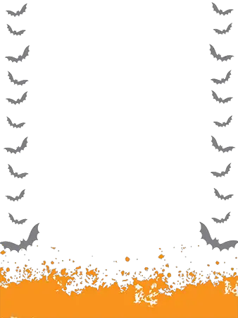 Molduras para fotos - Halloween frame border with bats
